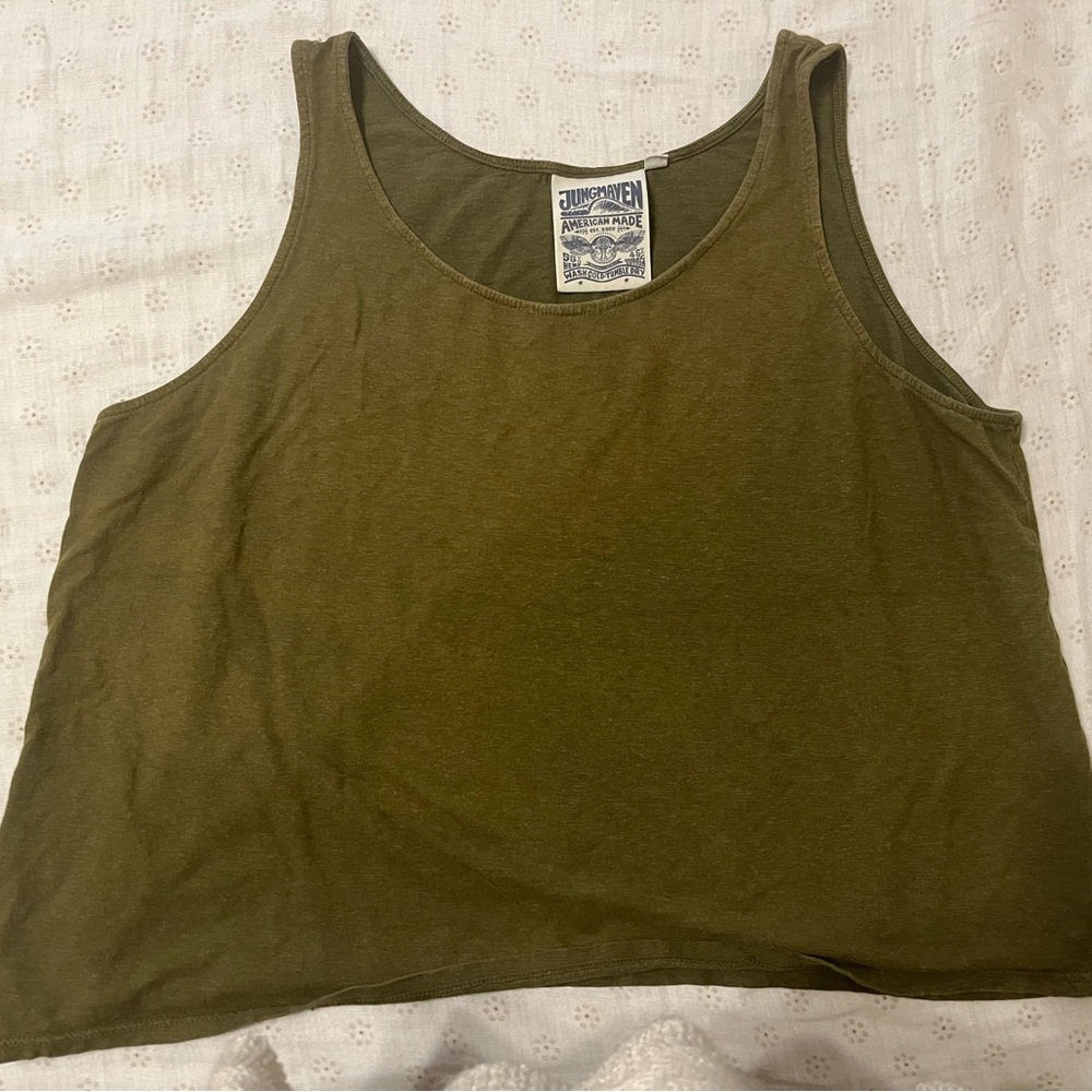 Jungmaven olive crop tank